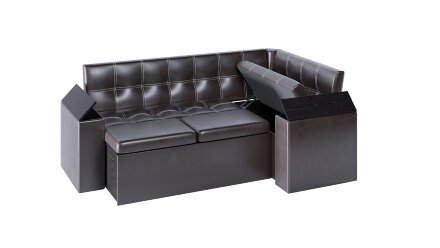 Кухонный уголок со спальным местом Остин, исп.2, коричневый 